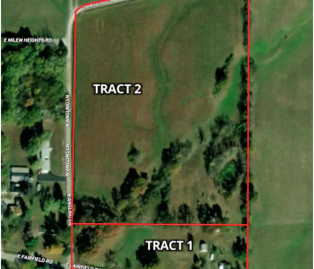 17 acres (+/-) offered in 2 tracts or as a whole